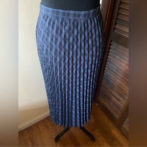 Urban Outfitters Pleated Plaid Midi Skirt